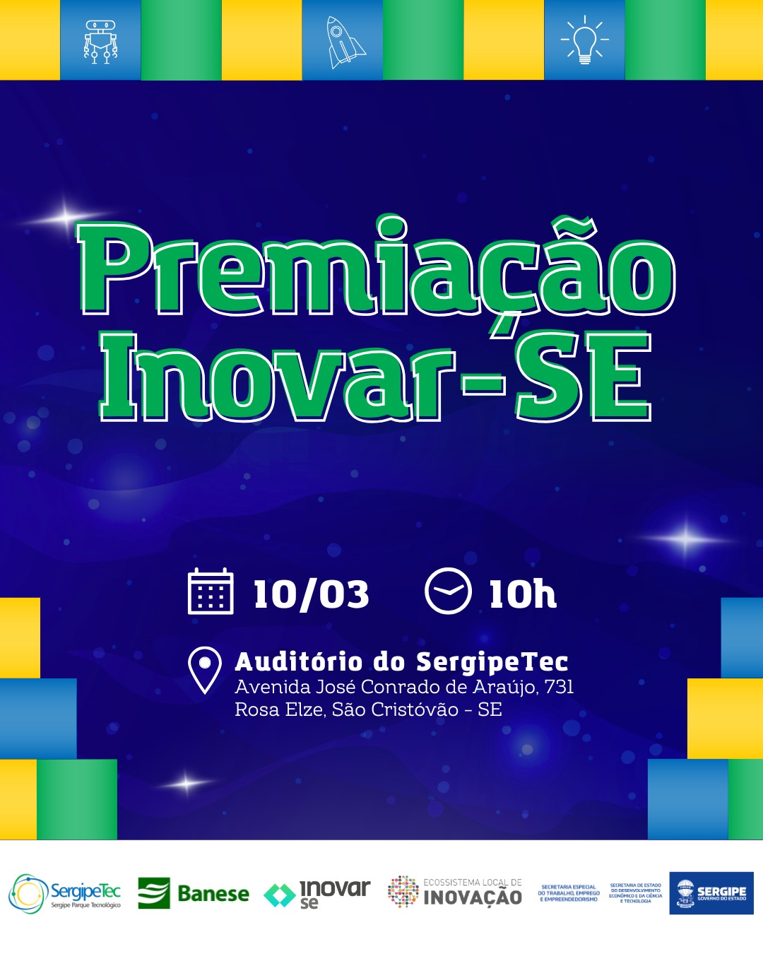 Resultado da premiação do Programa Inovar-SE acontece nesta terça-feira (10)